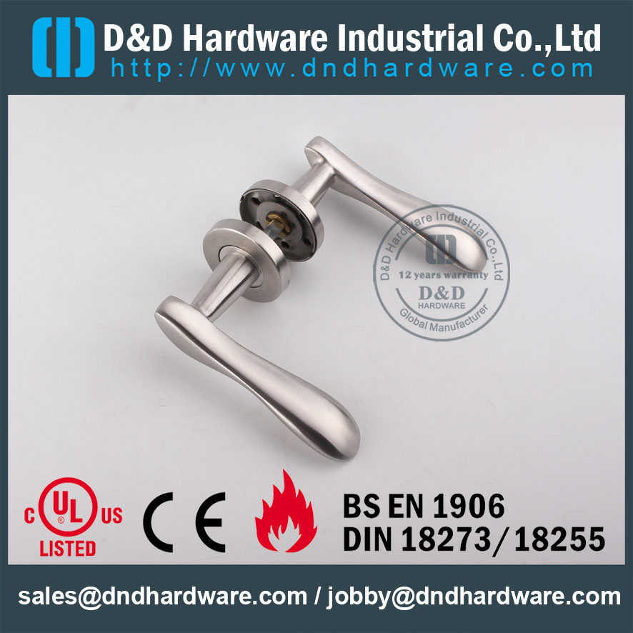 Stainless Steel 304 Grade Solid Thread Type Lever Handle for Office Door-DDSH014