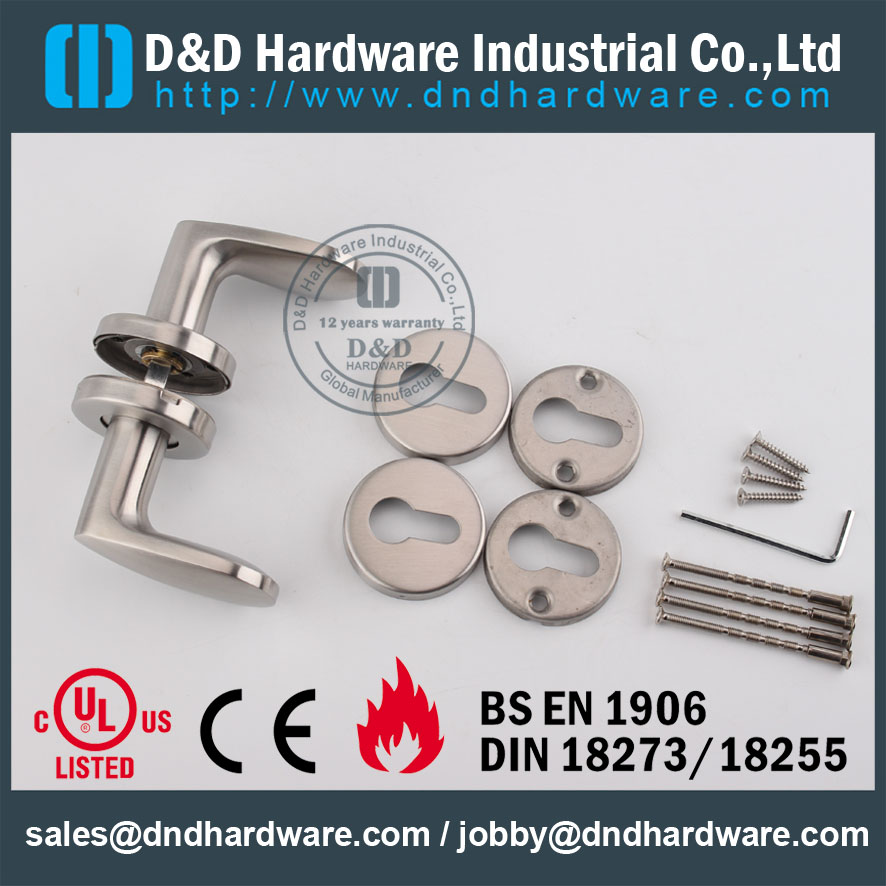 D&D Hardware-Wooden Door Solid SS304 Door lock handle DDSH038