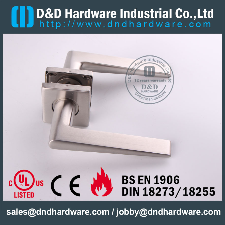 D&D Hardware-Decorative design SS304 Solid lever handle DDSH044