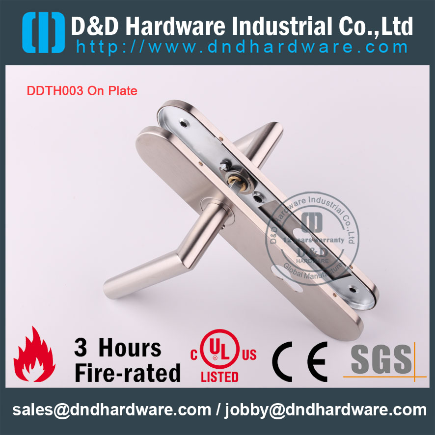 D&D Hardware-Modern Interior SSS Tube lever handle with plate DDTP003