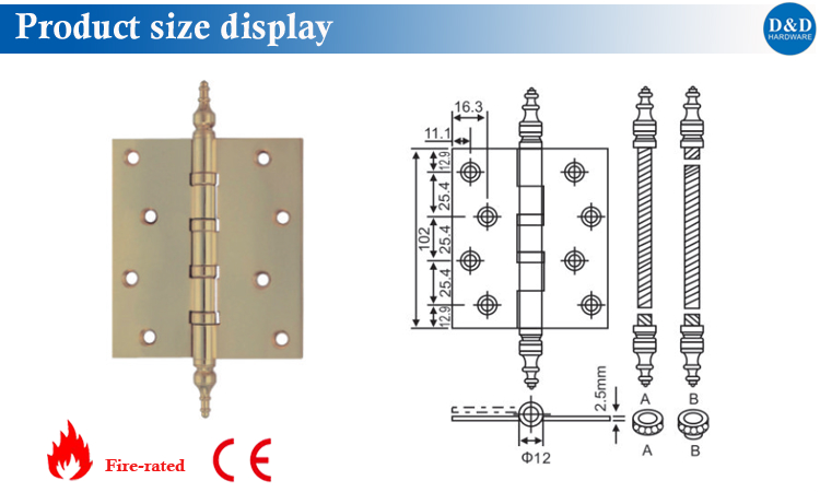 Hinge size