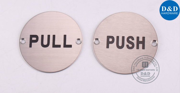 Grade 316 Circular Pull Push Plate -D&D Hardware
