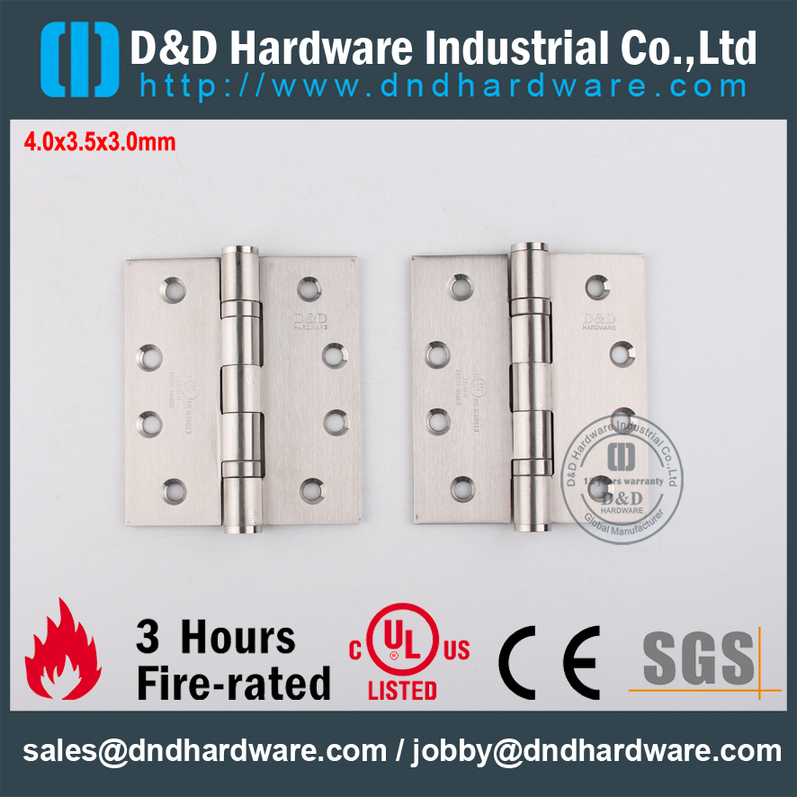 SS304 Fire Rated 2BB Hinge with UL-DDSS001-FR-4x3.5x3.0mm 