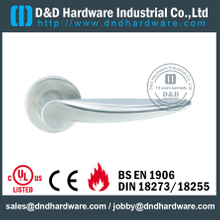 Stainless Steel Chrome Solid Lever External Door Handle for Steel Doors-DDSH069