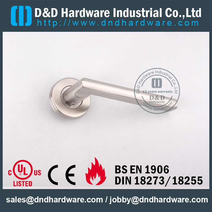 D&D Hardware-Fire rated SS304 Hollow Door handle DDTH035