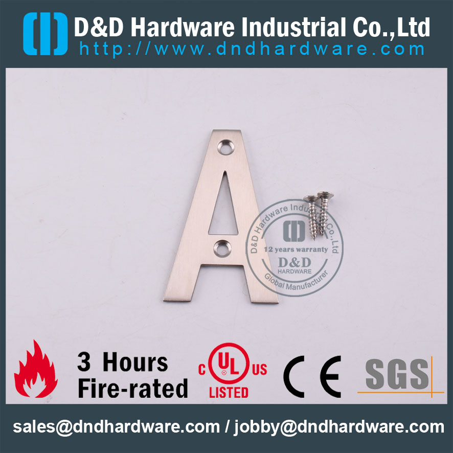 D&D Hardware- Stainless Steel Letter Sign Plate DDSP013