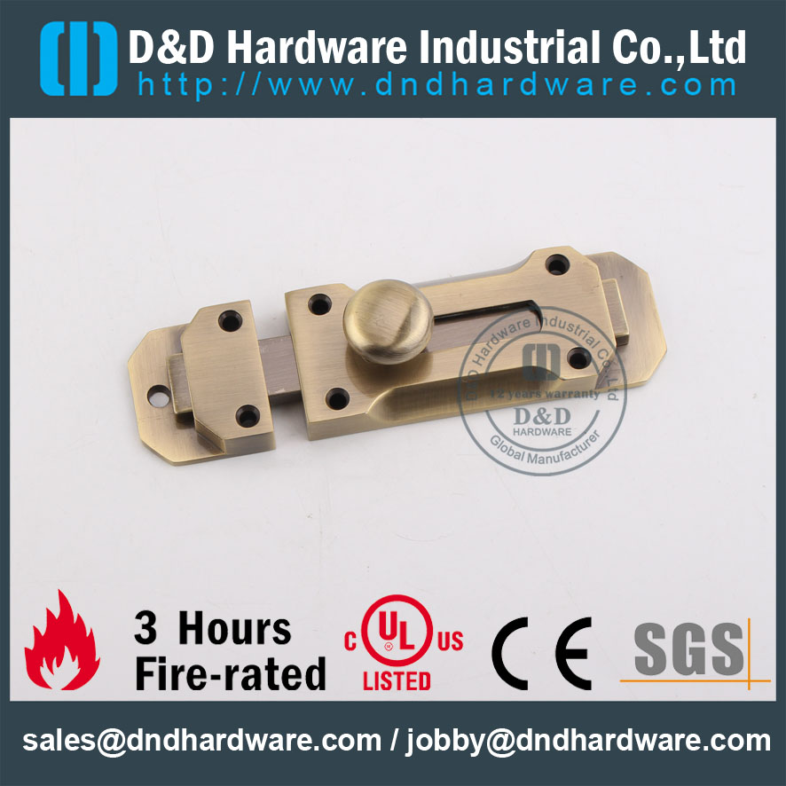 D&D Hardware-Architectural Hardware Zinc Alloy Door Bolt DDDB025