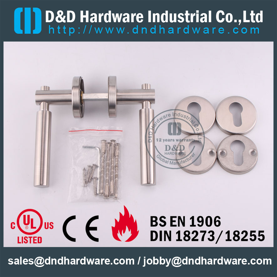 D&D Hardware-SS304 Door Solid lever handle with CE DDSH034