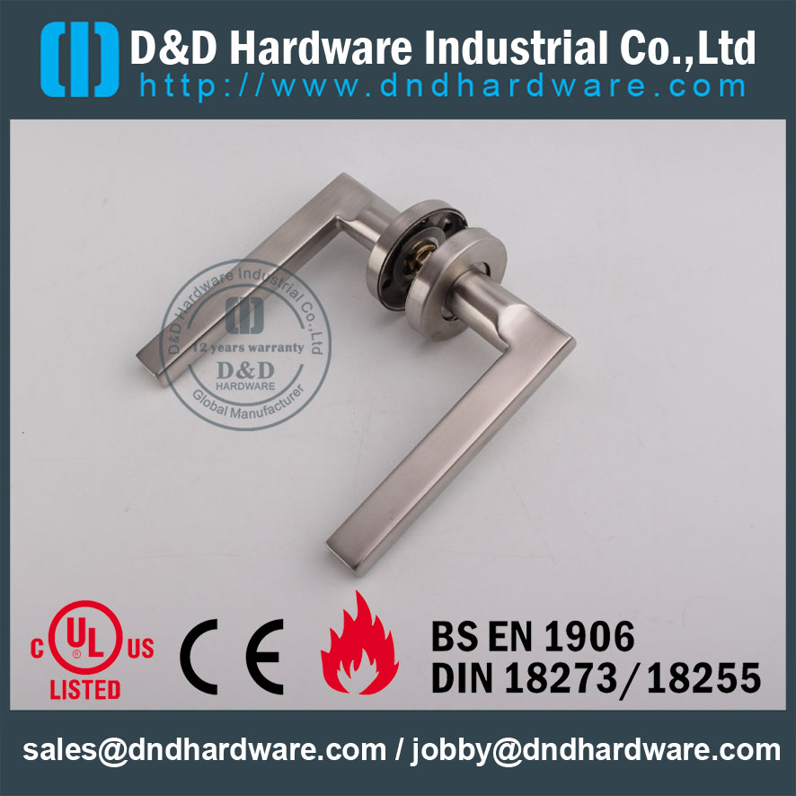Popular Cast Solid Stainless Steel 316 Lever Handle for Commercial Doors -DDSH023
