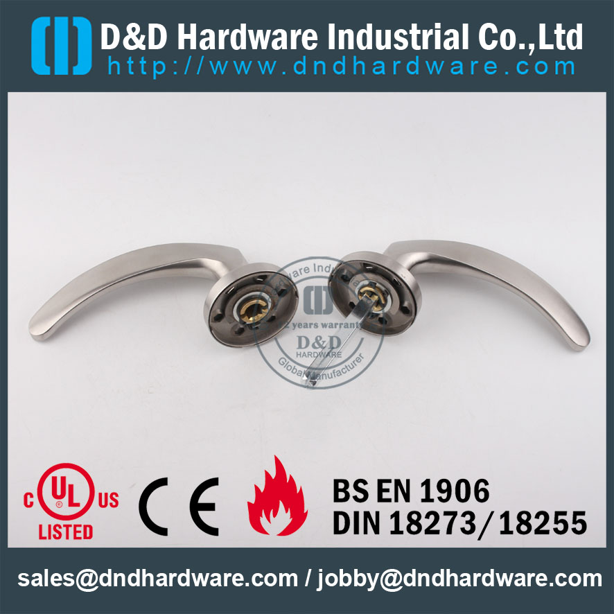 Stainless Steel 304 Entry Solid Lever Handle for Wooden Doors-DDSH013