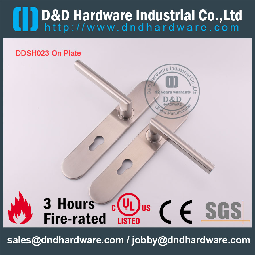 D&D Hardware-Door Ironmongery lever handle with plate DDTP003