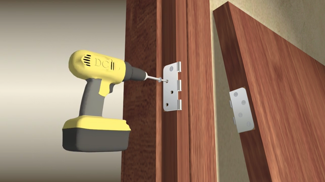 The step 6 of door hinge-D&D Hardware