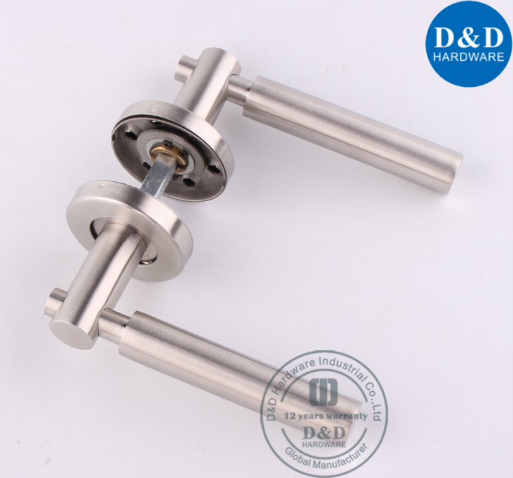 SUS316 Chrome Solid Lever External Door Handle-D&D Hardware 