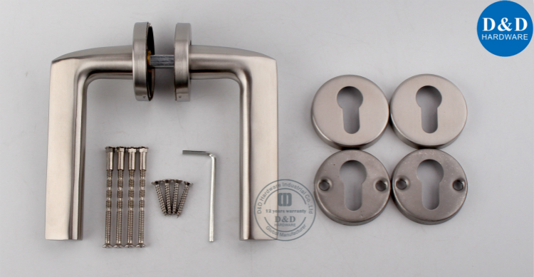 316 Grade L Shape Solid Lever Door Handle-D&D Hardware