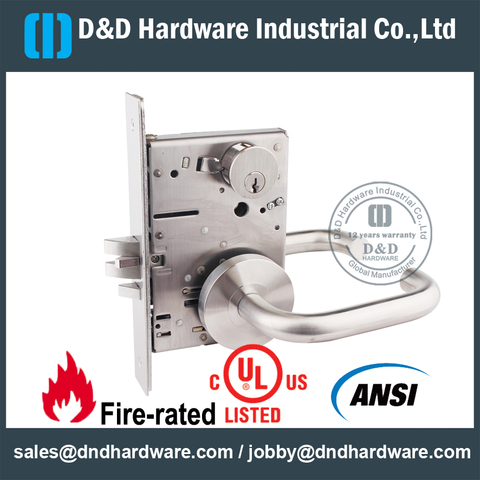 SS ANSI Latch Door Lock-DDAL09-F09