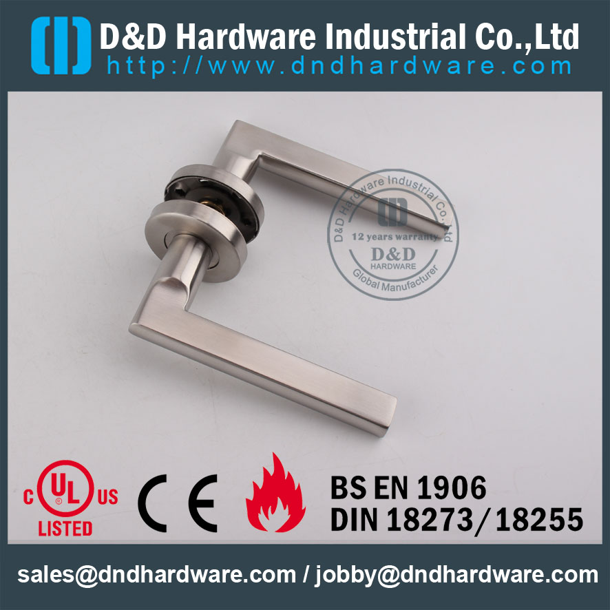 Popular Cast Solid Stainless Steel 316 Lever Handle for Commercial Doors -DDSH023