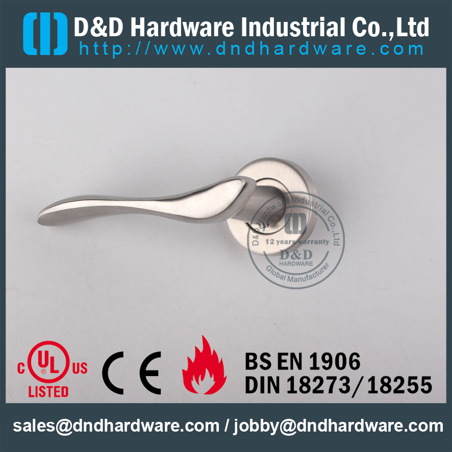 Stainless Steel 304 Grade Solid Thread Type Lever Handle for Office Door-DDSH014