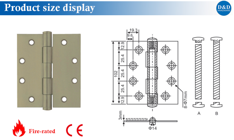 Hinge size