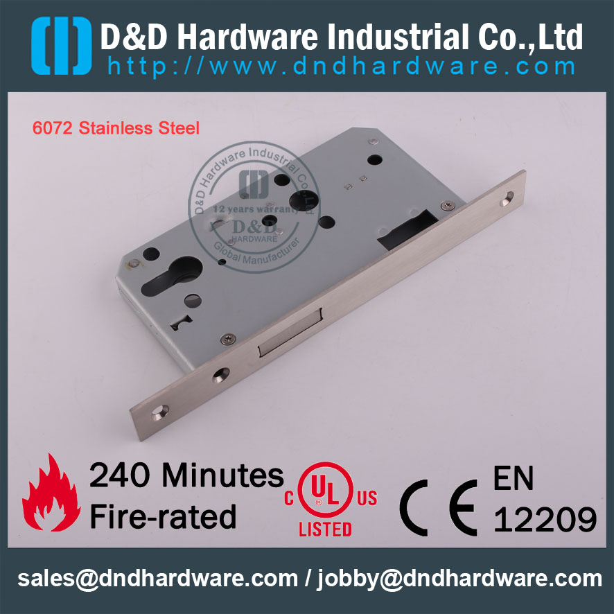 D&D Hardware-Modern Interior SS304 Fire Rated Deadbolt Lock DDML013