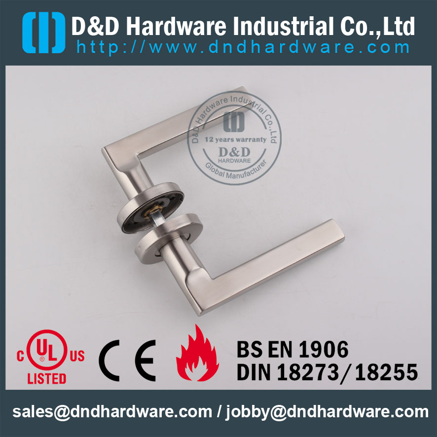 Popular Cast Solid Stainless Steel 316 Lever Handle for Commercial Doors -DDSH023