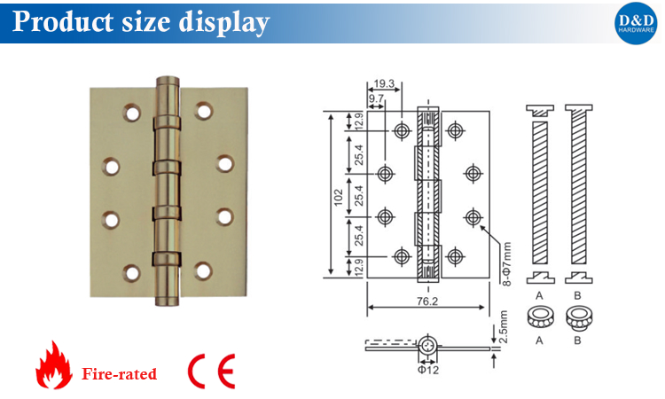 Hinge size