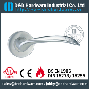 Stainless steel 304 arc-shaped lever solid handle for Wood Door - DDSH137
