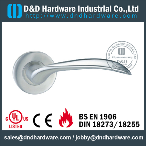 Stainless steel 304 arc-shaped lever solid handle for Wood Door - DDSH137