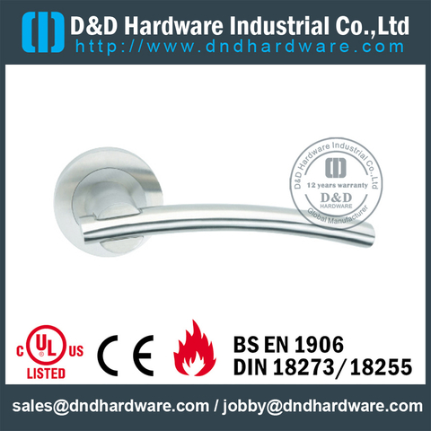 Stainless steel vertical bent solid casting handle for Steel Door- DDSH089