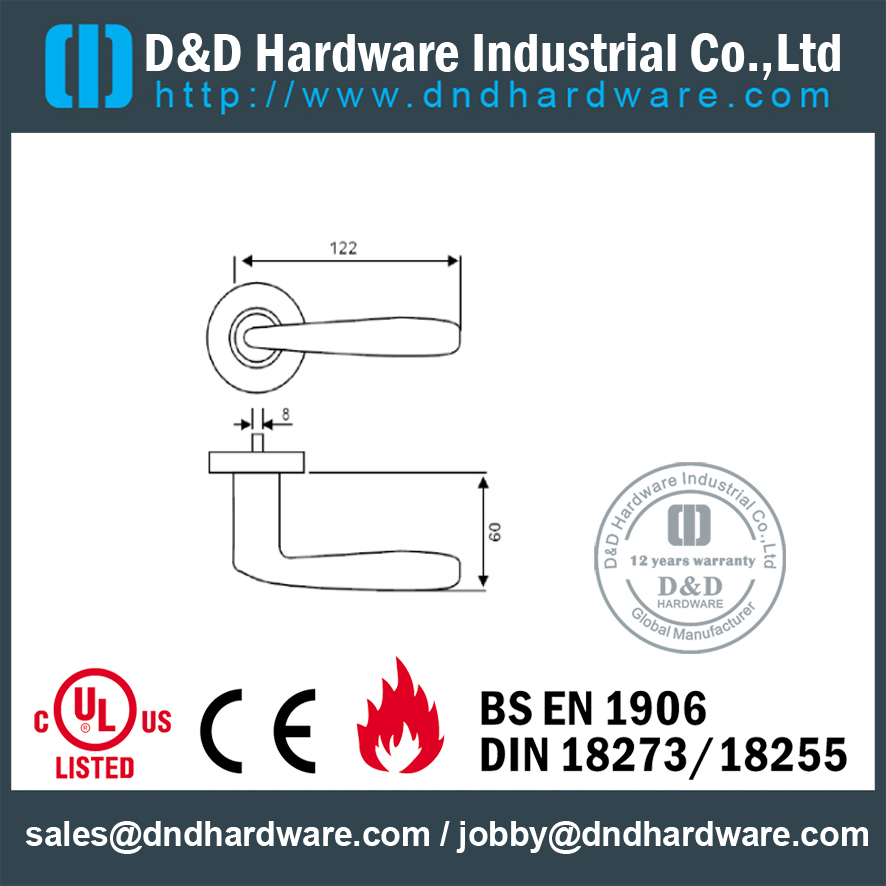 Antirust upright best price door handle for Bathroom Door - DDSH180