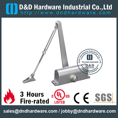 Automatic Fire Rated Door Closer Adjustment 60Kg in Aluminum for Metal Door -DDDC006