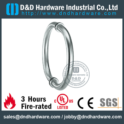 SUS304 Commercial Door Polish Round Pull Handle-DDPH033