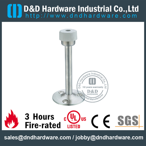 Stainless steel wall mounted door stopper with rubber for Swing Door -DDDS055
