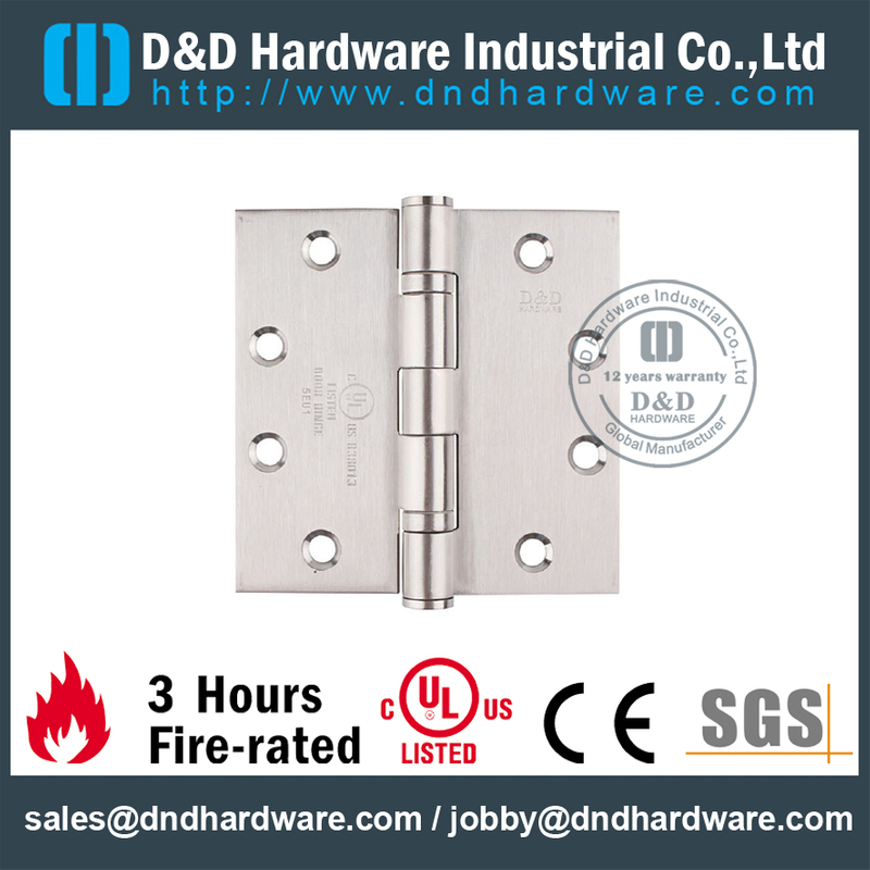 SS316 Durable UL Fire Rated 2BB Hinge-DDSS002-FR-4.5x4x3.0mm 