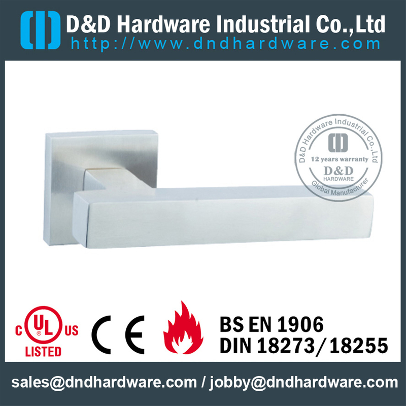 Competitive price antirust square solid lever handle for Entrance door - DDSH138