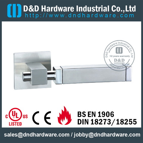 SUS304 new square solid handle with square rose for Commercial Door- DDSH142 