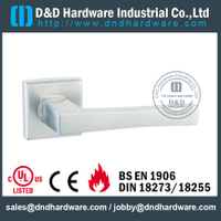 Antirust square tubular solid lever handle with square rose for Wood Door - DDSH125 