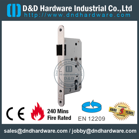 SS304 Round Corner Fire Rated Sash Lock-DDML009-R