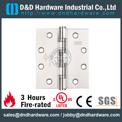 SS304 Durable UL Fire Rated 4BB Hinge-DDSS008-FR-5x4.5x4.6mm
