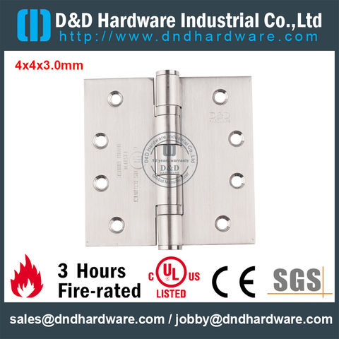 SS316 UL Fire Rated Door Hinge for Fire Metal Door-DDSS001-FR-4x4x3.0mm