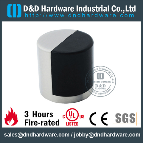 Brass half cylindrical floor mounted type door stopper for Wooden Door- DDDS095