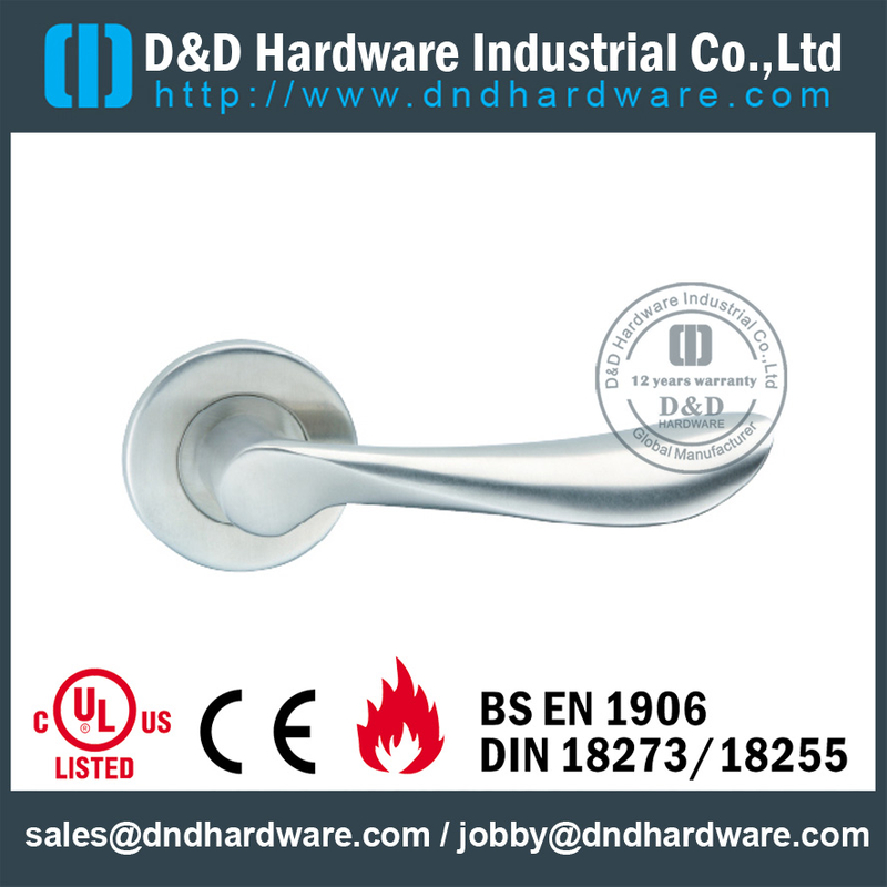 Antirust durable solid casting lever door handle for Office Door - DDSH085