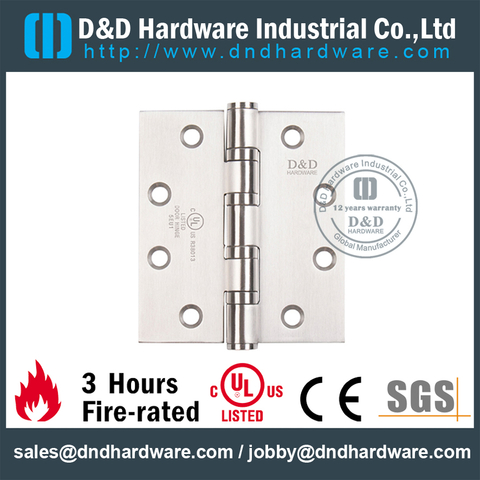 UL 4BB SS304 Fire Rated Door Hinge-DDSS003-FR-4x3.5x3.0mm