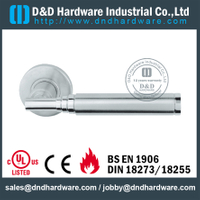 Stainless steel 304 round tubular custom solid lever handle for Wood Door- DDSH200