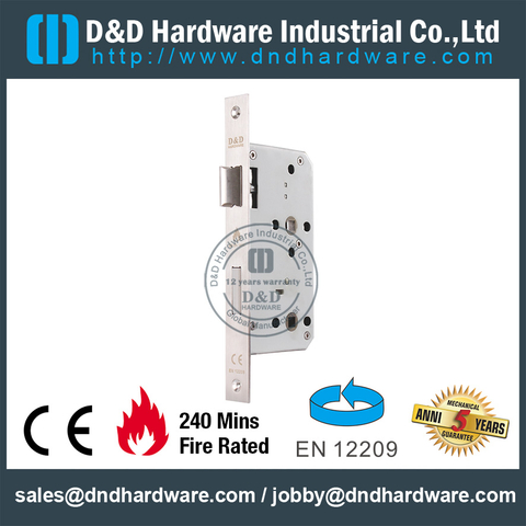 SS Euro Mortise Bathroom Door Lock-DDML012