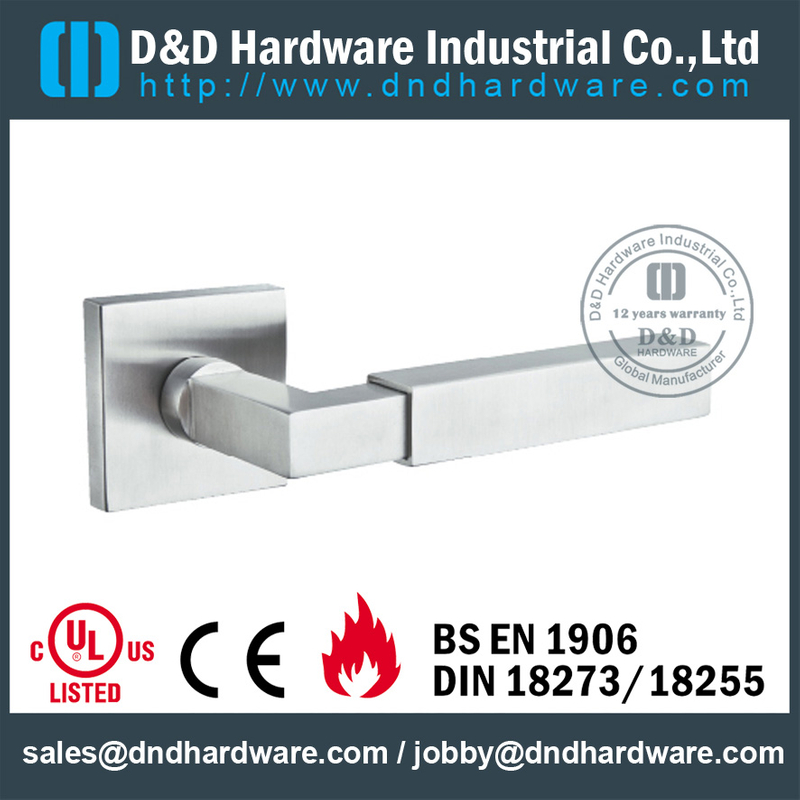 Stainless Steel Interior Designer Solid Lever Handle for Wood Doors-DDSH171
