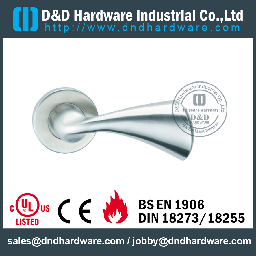 Grade 304 Casting Lever Handle on Rose-D&D Hardware