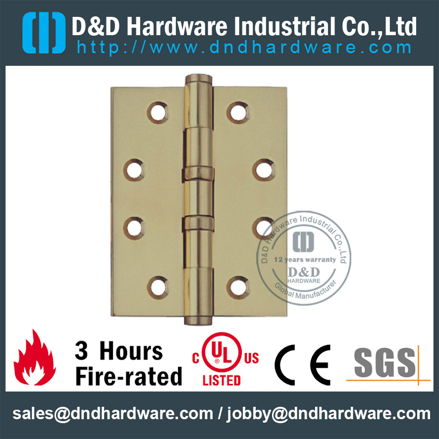 Solid Brass 2 Ball Bearing Hinge-D&D Hardware