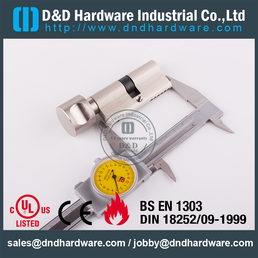 Brass Key and Turn Lock Cylinder-DDLC001