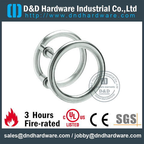 Stainless Steel Double Circle Ring Door Pull Handle for Glass Door-DDPH039