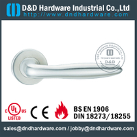 SUS304 rivet upright lever door handle for Swing Door- DDSH050